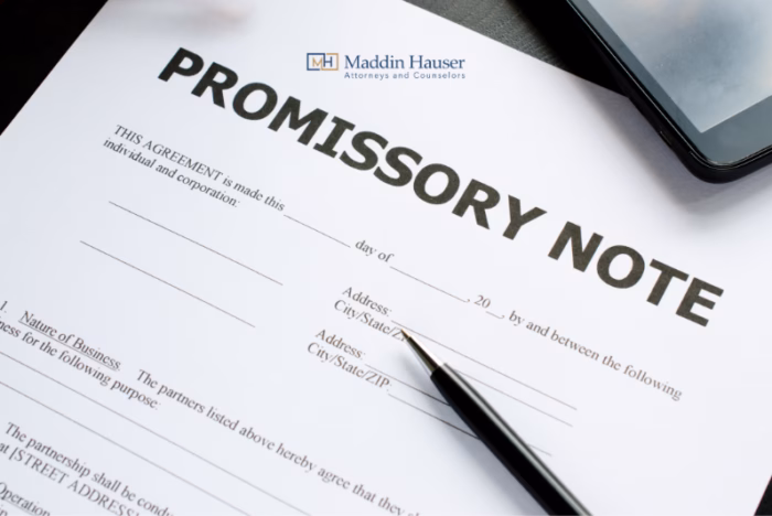 Compound vs Simple Interest Promissory Note Image